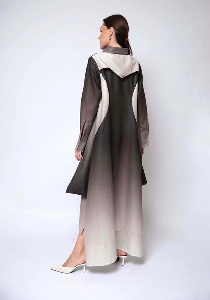 Gradient Shirt Dress