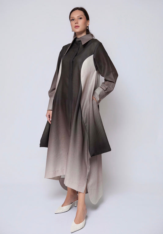 Gradient Shirt Dress