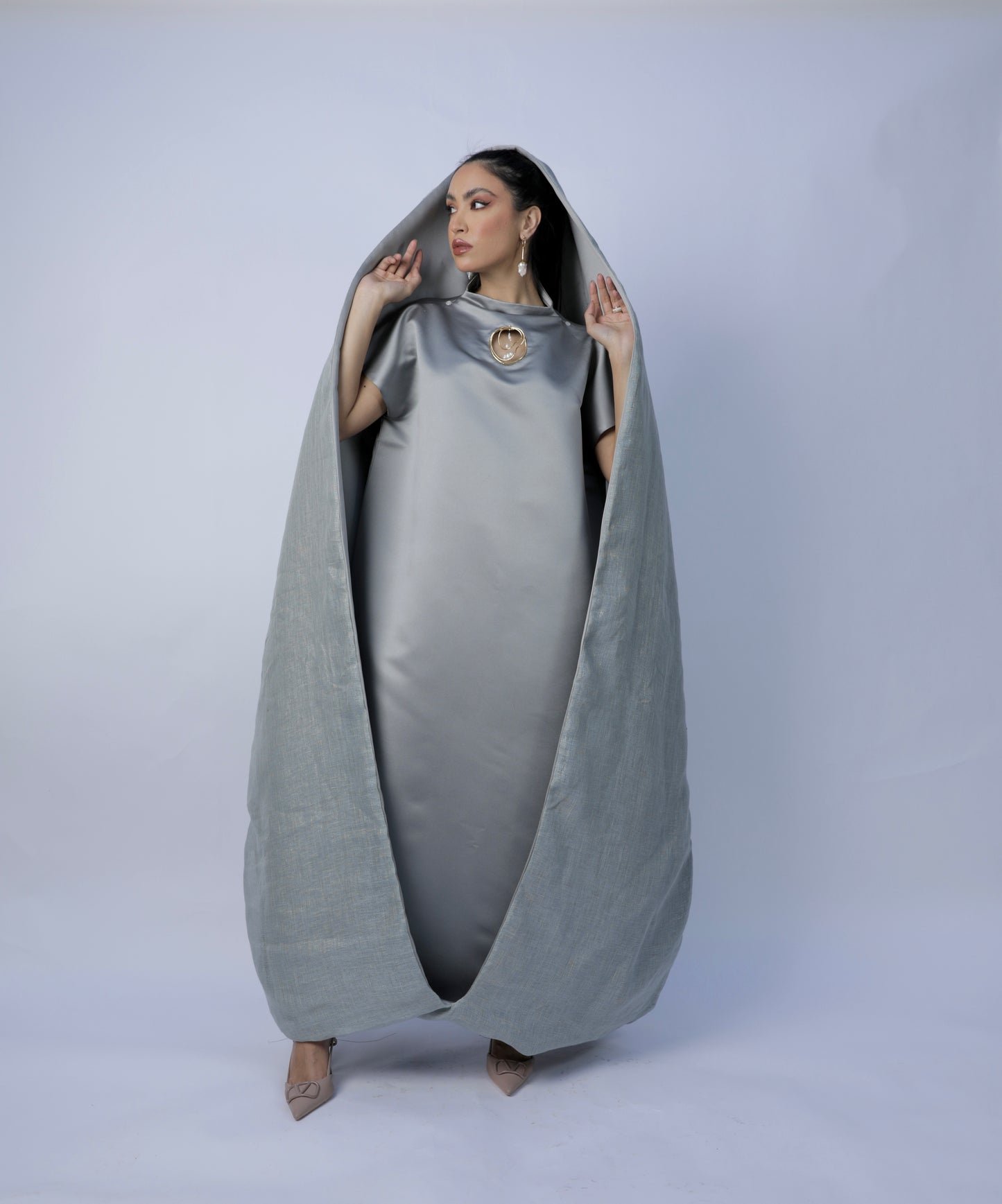 The Royal Sky Blue Pearl Kaftan